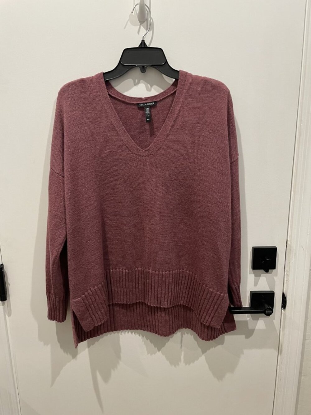 Eileen Fisher V-neck pullover sweater - Size Medium - Rosy Pink - Retail $288